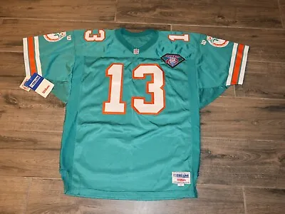 NWT Miami Dolphins Dan Marino Wilson NFL Football Jersey 52 Teal Authentic Sewn • $288.28