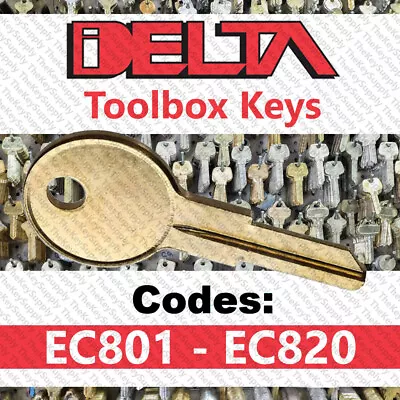 Delta Tool Box Key Cut To Your Code EC801 - EC820 • $6.99