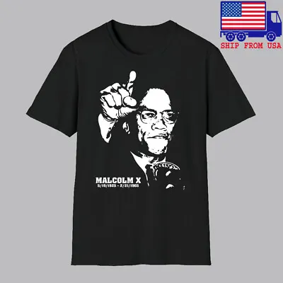 Malcolm X Black Panther Party Logo Men's Black T-shirt Size S-5XL • $19.52