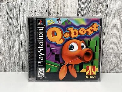 Qbert (Sony PlayStation 1 1999) PS1 Complete Black Label Q Bert Q*Bert Tested! • $15.96