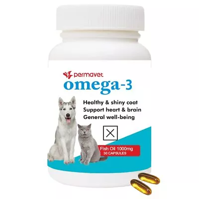 Permavet Dog And Cat Omega-3 Fish Oil (30 Capsules) • $39.42