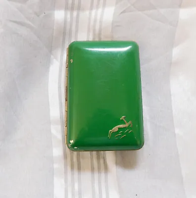 Green Metal Mondaine Compact With Raised Design # 20958 • $39.99