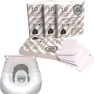 £4.95 • Buy DISPOSABLE TOILET SEAT COVERS X40 Camping Festival Loo Paper Pocket Size UK.