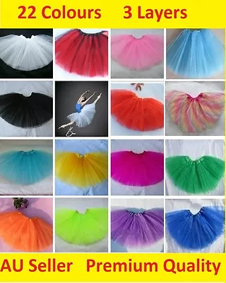 Adults Women Teen Girl 80s Tutu Ballet Skirt Tulle Costume Fairy Party Dancewear • $10.95