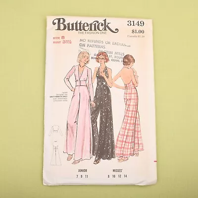 Vintage 1970s Butterick Jumpsuit & Jacket Sewing Pattern - 3149 Bust 31.5 UC FF • $15