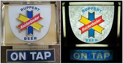 WORKING Bar Light Vintage Ruppert Knickerbocker ON TAP Beer Wall Sign • $149.99