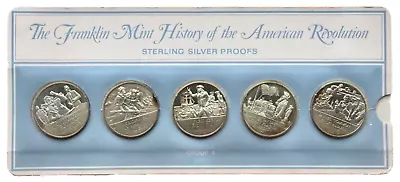 The Franklin Mint History Of The American Revolution Sterling Silver Proof Set 4 • $55