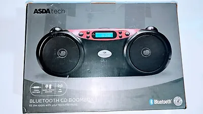 Asda Tech CD Player With FM Radio And Bluetooth Boombox • £19.99
