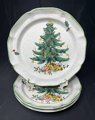 Lot Of 3 Festive Season By Mikasa Christmas Tree Dinner Plates 10-7/8” Japan • $33.99