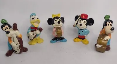 Vtg Set Of Mickey Minnie Mouse Donald Duck Goofy Figurine Musicians Korea 3  MCM • $14.99