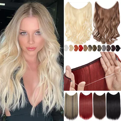 $8.40 • Buy Hidden Secret Wire One Piece THICK Natural AS Human Hair Extensions Head Band