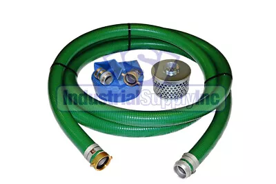 PVC Green Standard Suction Hose | 2  X 20 FT | Pin Lug Kit | 50' Blue Discharge • $86.50