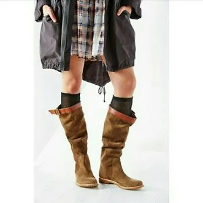 New Urban Outfitters Ecote Suede Slouch Tall Boots Size 6 MSRP: $130 • $56