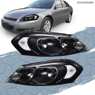 Clear Corner Black Headlights Fit For 2006-2013 Chevy Impala/06-07 Monte Carlo • $70.30