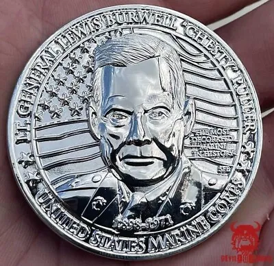 General Lewis Chesty Puller Great American Heroes Silver Clad Marine Corps Coin • $25.95