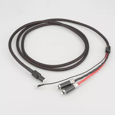 Pure Silver Tonearm Cable 5pin Din To 2x RCA Interconnect Tone Arm Phono Cable • $227.47