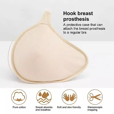 (Left)Silicone Breast Forms Protective Cover Soft Cotton Mastectomy • $7.61