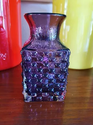 £131 • Buy Whitefriars Glass Geoffrey Baxter Aubergine Chessboard.
