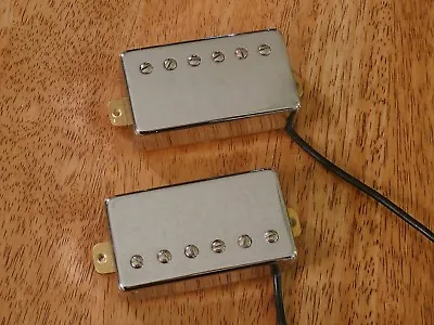 Humbucker Pickup Set Chrome Alnico 2 Magnets Vintage Output Four Conductor Wire  • $39.99