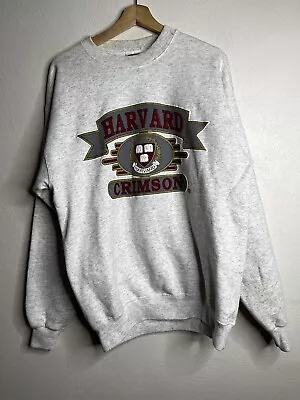 Vintage 90s Harvard University Pullover Sweatshirt Men’s Size Large Gray • $19.99