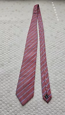 Pal Zileri Men's New Without Tags Red/blue Color Striped Silk Tie. Made In Italy • $22