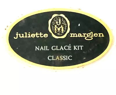 1950's JULIETTE MARGLEN NAIL GLACE’ KIT 6 BOTTLES PIC CASE & BROCHURE Vintage • $49.99