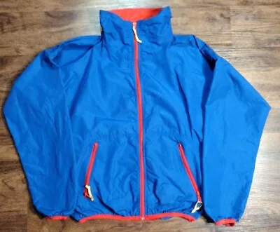 Vintage Men's Sierra Designs Zip Lightweight Nylon Windbreaker Jacket Sz M Blue • $24.99