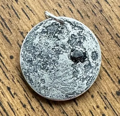 Minted .999 Silver Coin Pendant Lunar Moon Chip Eclipse By Meteorite Men Steve • $80