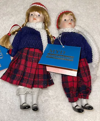 Vintage MYD Marian Yu Designs Boy And Girl Heirloom Porcelain Dolls  Dec.1987 • $12