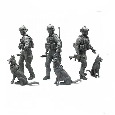 1/35 Resin Figure Modern US Special Forces And Military Dog 1Soldier Unassembled • $14.51