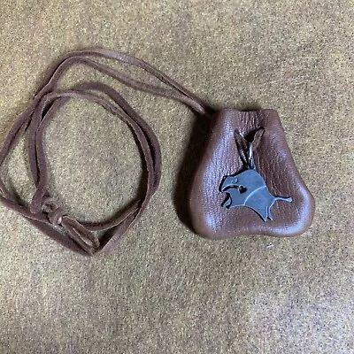 Deerskin Leather Medicine Bag Buckskin Necklace Pouch 2-1/2 Inches • $13.59