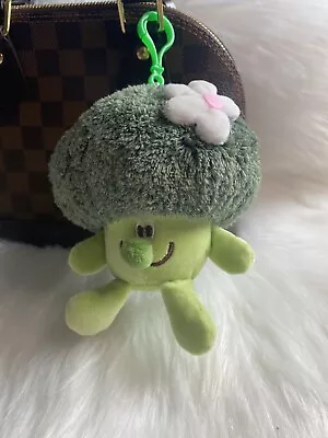 Broccoli Pompom Bag Charm Keychain Car Key Fob Plush Gift Cute New Handmade • $14.99