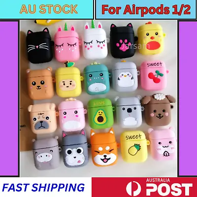 Protective Shockproof Case Silicone Cover Gel Skin Holder Apple Airpods 1/2 Pro • $5.95