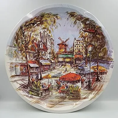 Vintage Daher Decorated Ware England Paris Street Scene 12.5 Tray • $13.20