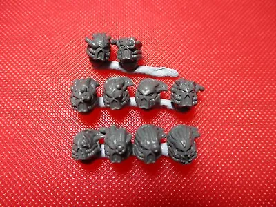 Warhammer 40k Chaos Space Marine Havocs Heads Helmets X10 Bit Box • $17.39