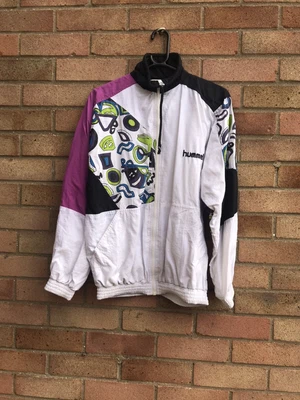 £5 • Buy Unisex Hummel Retro Vintage Sportswear  Jacket Size S White