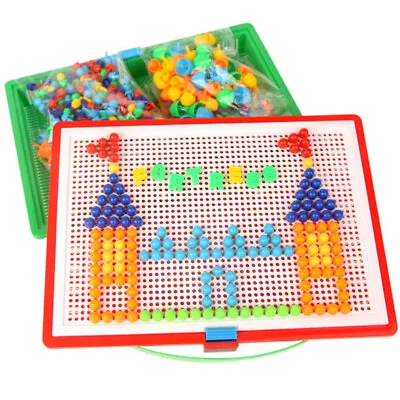 296 Pcs Mushroom Nail 3D Puzzle Blocks Kids Montessori Games Educational Toys US • $11.66