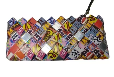 Nahui Ollin 9  Candy Wrapper Clutch Bag Wristlet  • $18.99