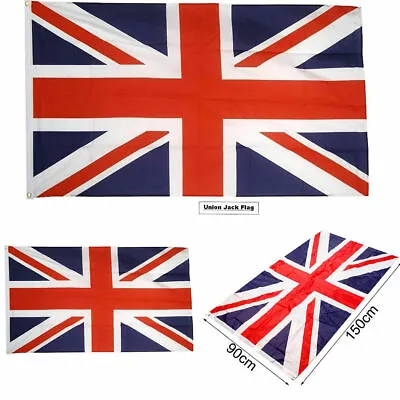 Large 5x3 Union Jack UK Flag Great British Sport Olympics Jubilee GB Decor Flags • £2.95