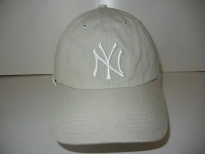 NEW YORK NY YANKEES Khaki Brown/White MLB BASEBALL HAT City Team Fan Dad Cap • $17.99