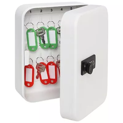 Key Cabinet Wall Mount With Combination Lock Key Organizer Box With 20 Key Ho... • $31.87