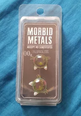 Morbid Medals 316L Surgical Steel 00g Kitty • $14.99