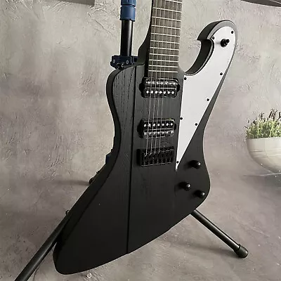 7 String Black Body Electric Guitar Black Fretboard&Parts Mahogany Body 2H • $297.71