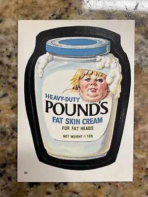 1986 Topps Wacky Packages Album Stickers Heavy-Duty Pound's Fat Skin Cream • $2.49