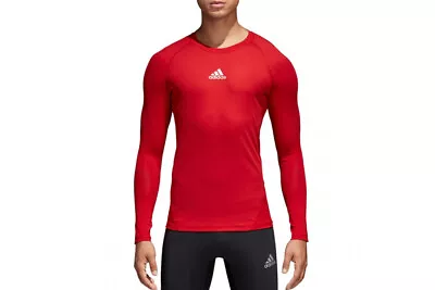 Adidas ASK Sprint LST Red Men's Compression Gym Sports Athletic Tees - CW9490 • $54.38