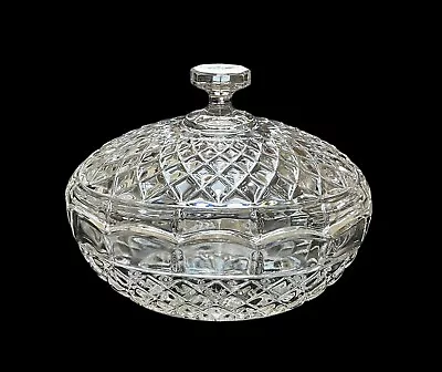 Vintage Kristal Zajecar Lead Crystal 7” Candy Dish W/Lid Yugoslavia Excellent • $19.99