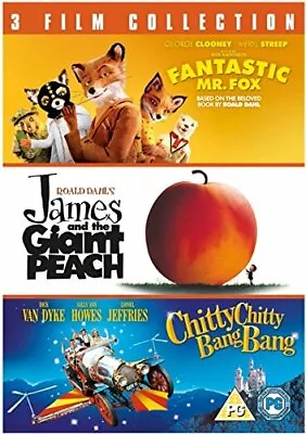 Fantastic Mr Fox / James And The Giant Peach / Chitty Chitty Ba DVD • £2.80