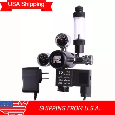 US Seller Aquarium Outlet Mini Gauge DC Solenoid CO2 Regulator With Check Valve • $49.19