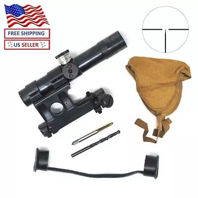 $379.99 • Buy Mosin Nagant PU91/30 Scope With Mount Complete Set SVT-40 MG4X20 German Reticle 
