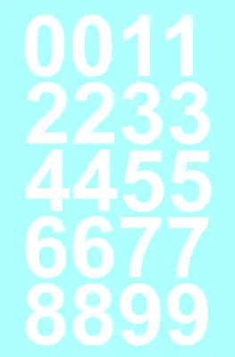 1.5  Inch Premium Mailbox Number Vinyl Decal Sticker Sheet (White) • $9.94